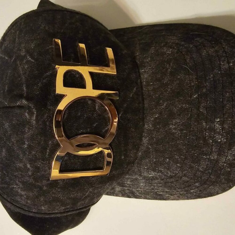 DOPE Mens Hat Snapback with Gold Letters